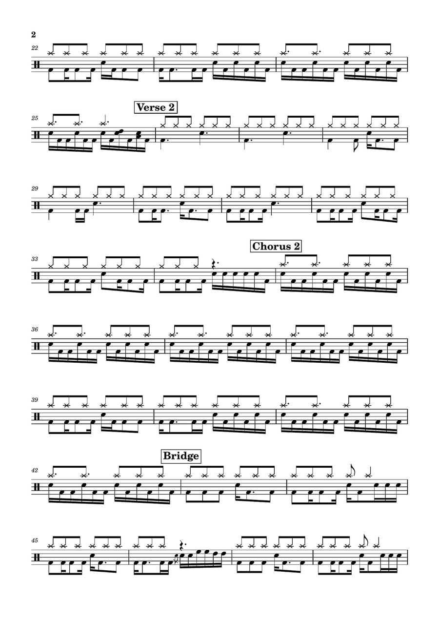 Again Again Drum Set scores gallery preview page 2