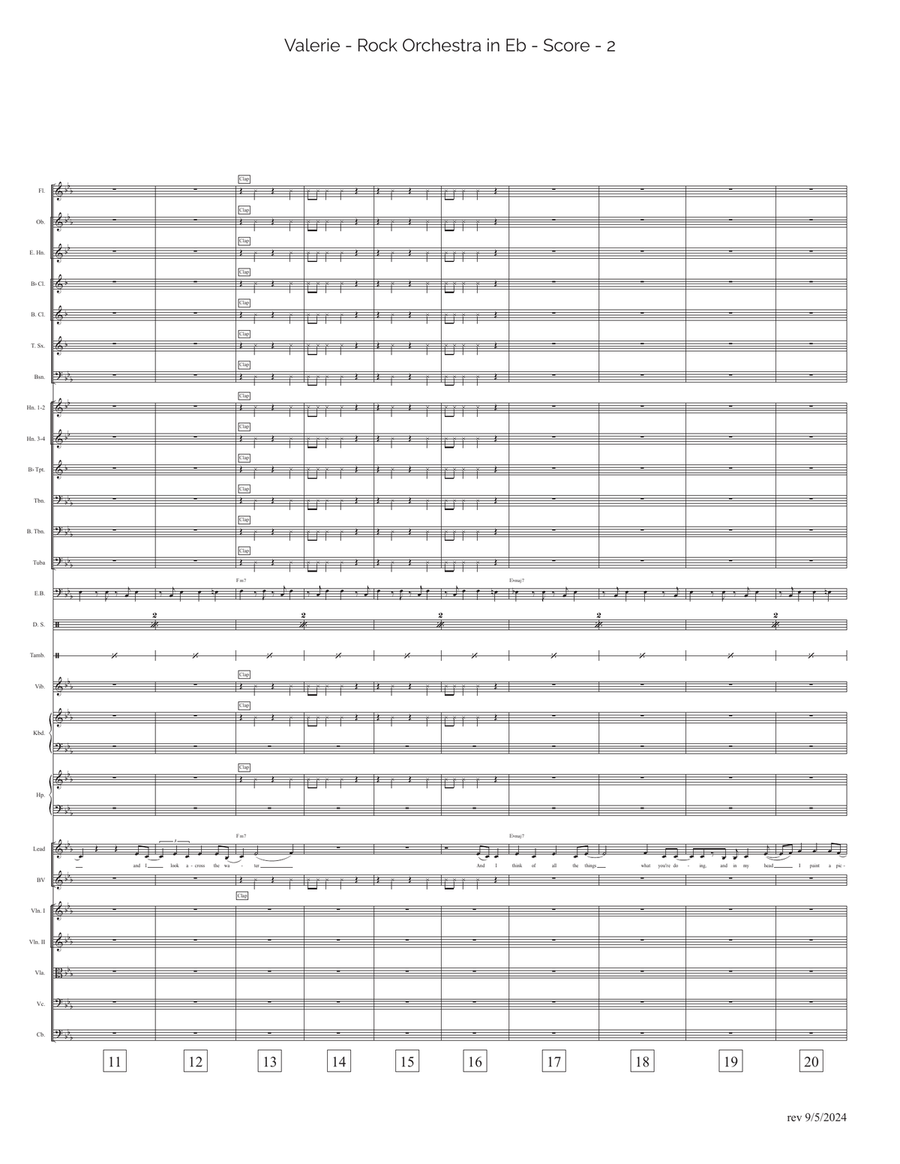 Valerie Full Orchestra scores gallery preview page 2