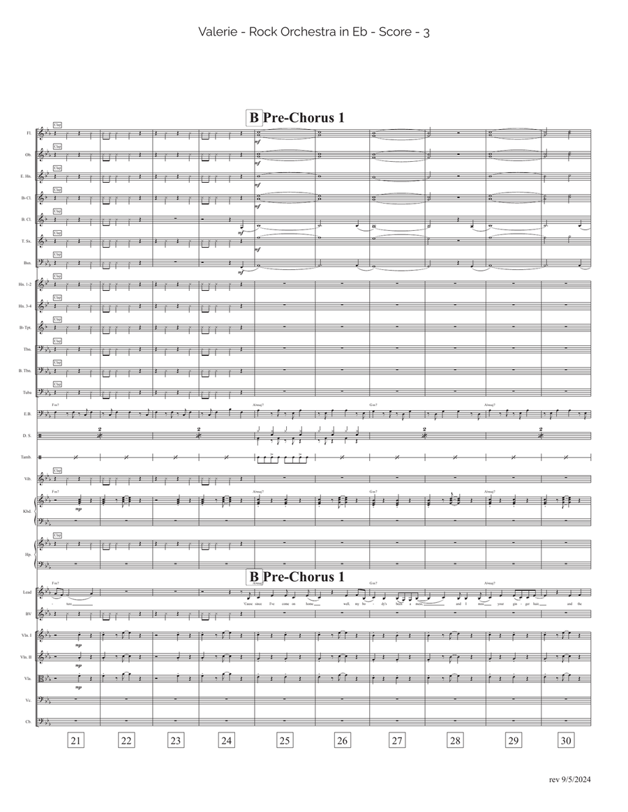 Valerie Full Orchestra scores gallery preview page 3
