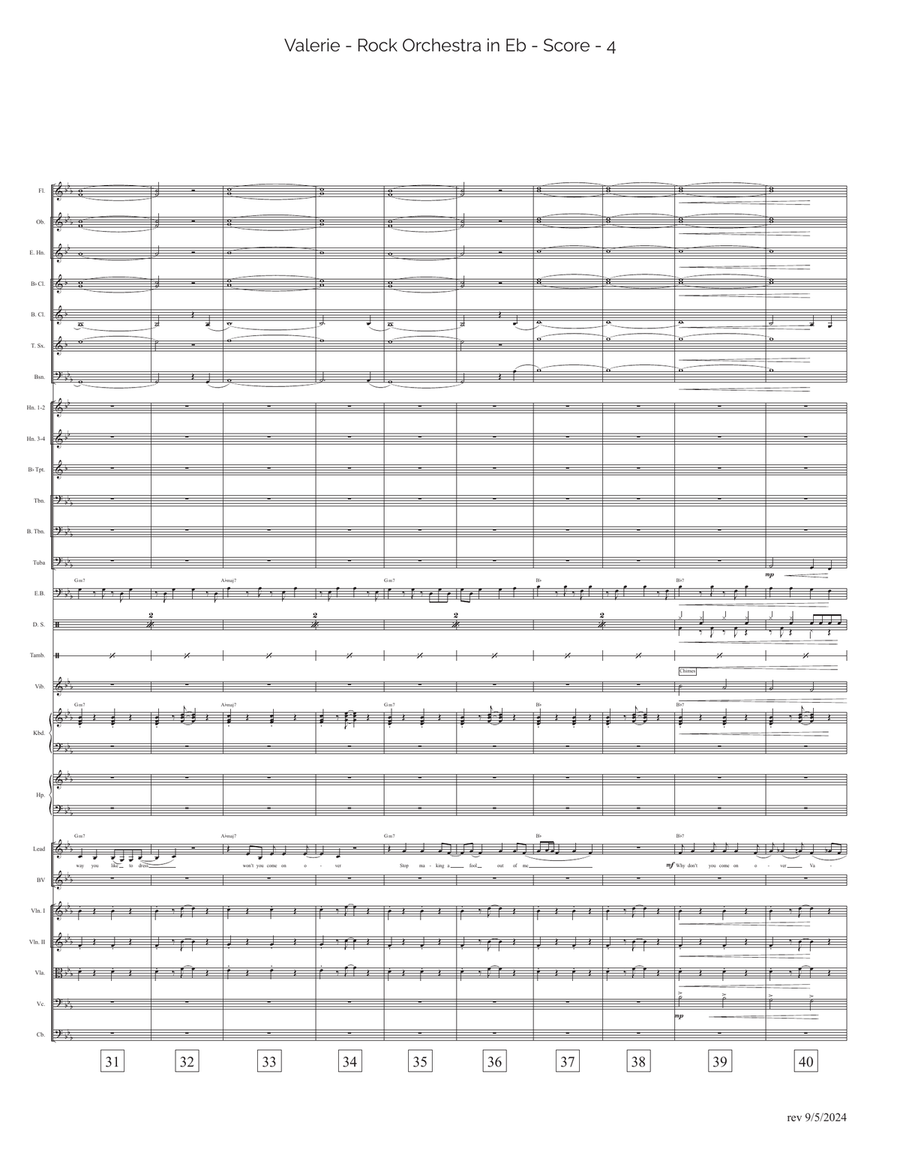 Valerie Full Orchestra scores gallery preview page 4