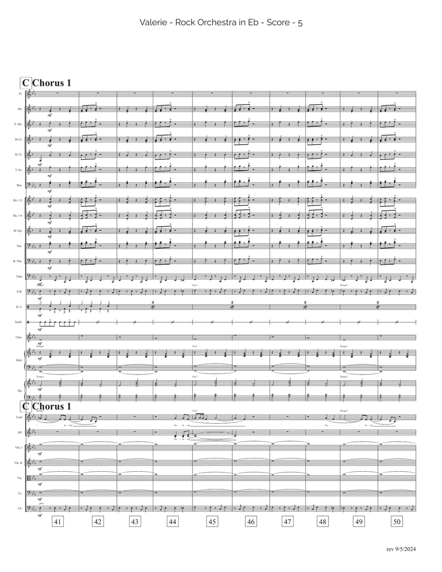 Valerie Full Orchestra scores gallery preview page 5