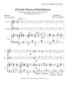 O Little Town of Bethlehem (Trio for Horn in F, Trombone and Piano) Brass Trio scores gallery preview page 5