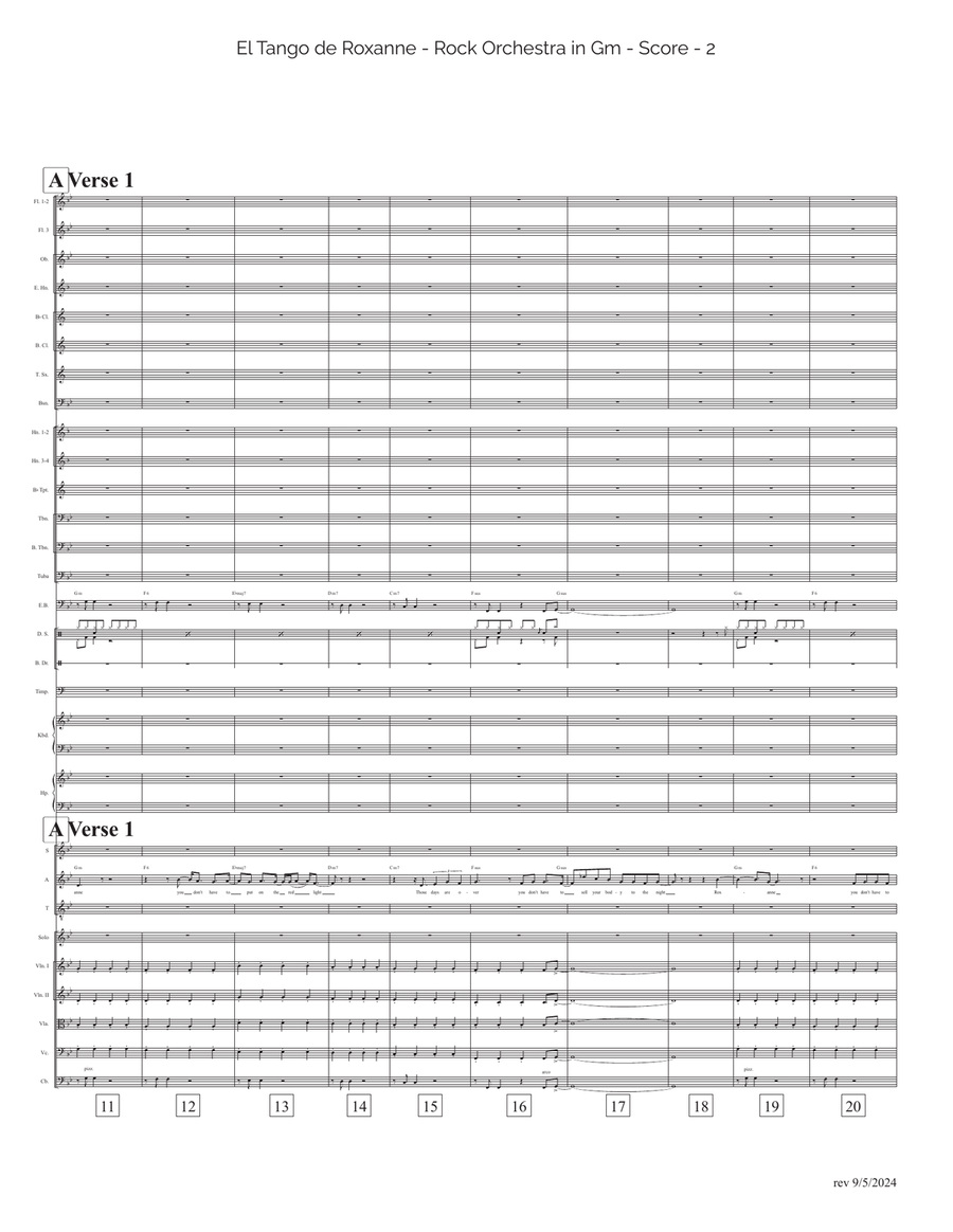 El Tango De Roxanne Full Orchestra scores gallery preview page 2