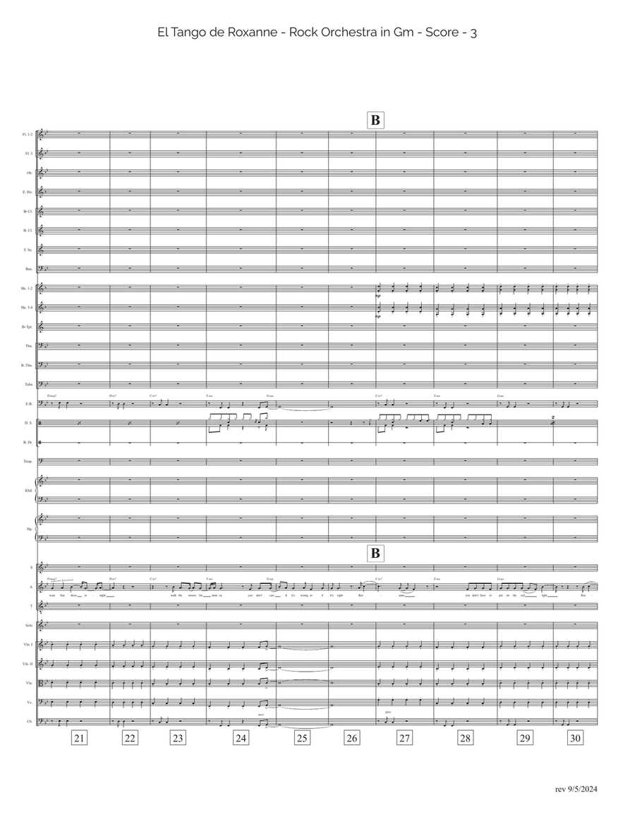 El Tango De Roxanne Full Orchestra scores gallery preview page 3