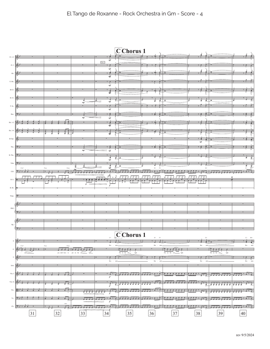 El Tango De Roxanne Full Orchestra scores gallery preview page 4