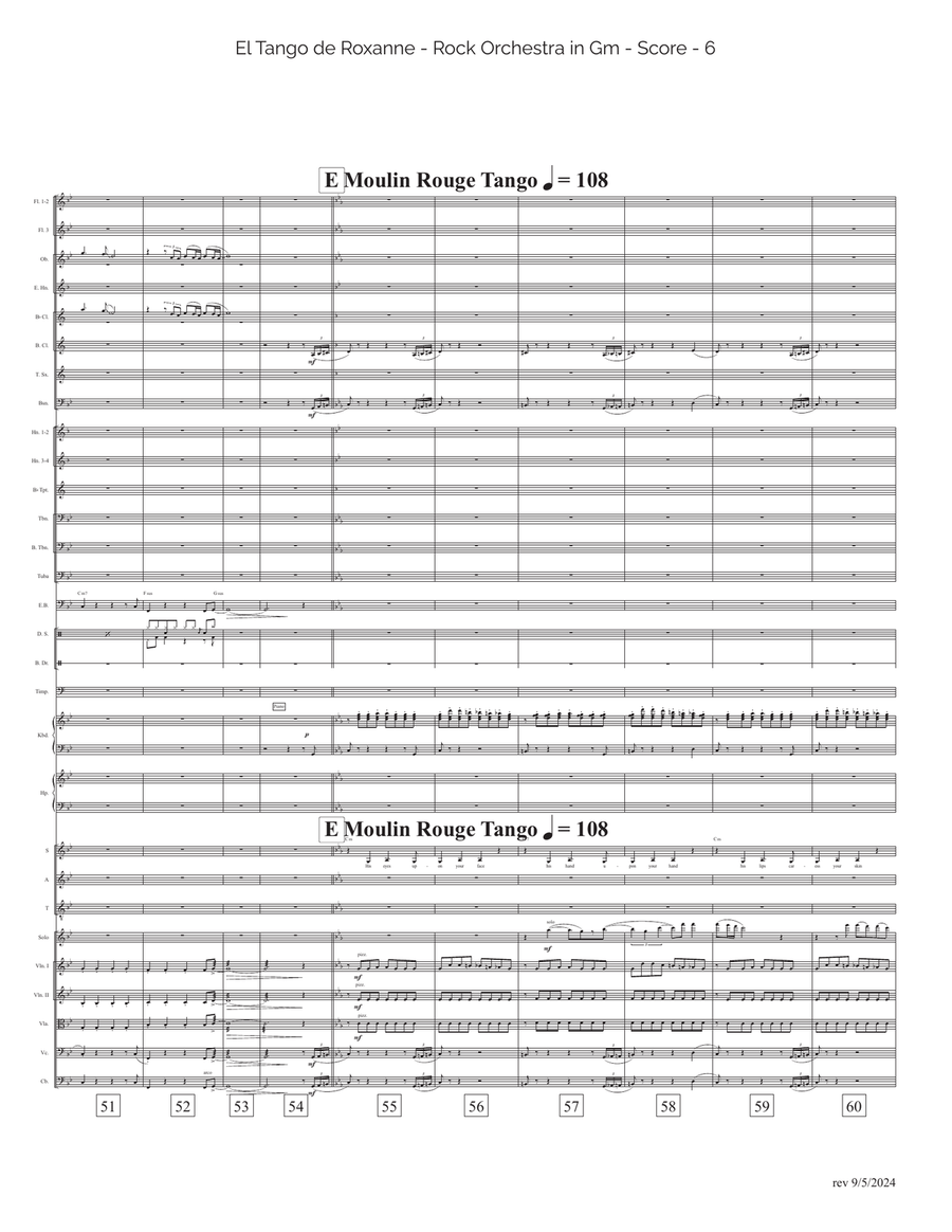 El Tango De Roxanne Full Orchestra scores gallery preview page 6