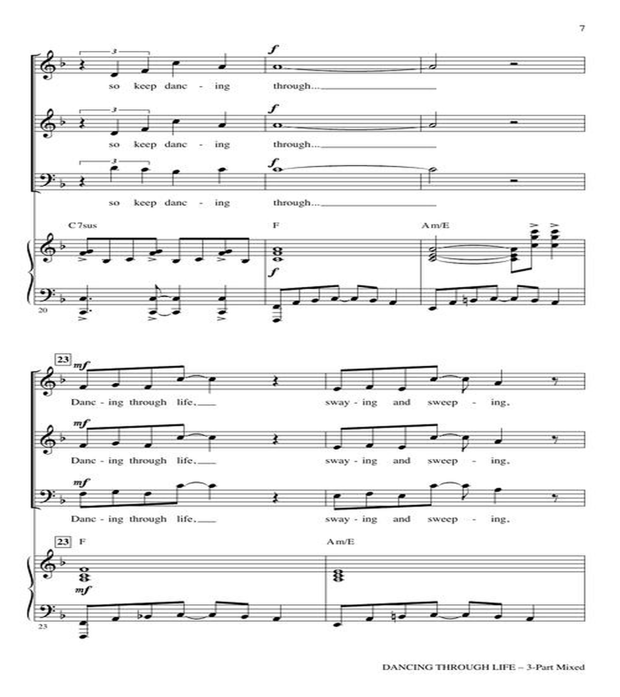 Dancing Through Life (from the Broadway Musical “Wicked”) 3-Part scores gallery preview page 4
