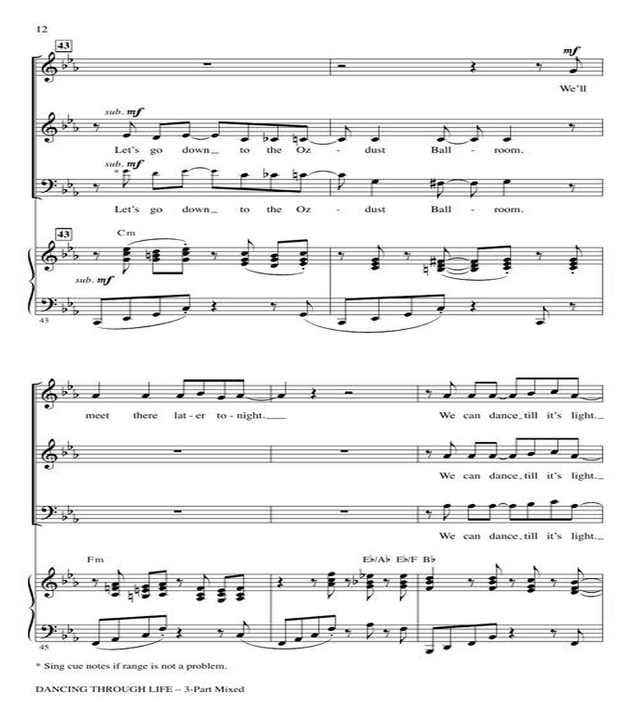 Dancing Through Life (from the Broadway Musical “Wicked”) 3-Part scores gallery preview page 5