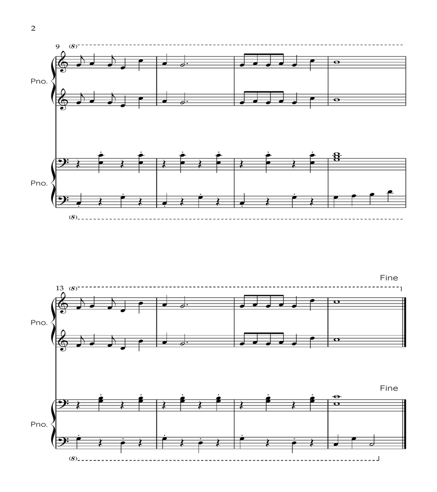 Rudolph the red nosed reindeer 1 Piano, 4-Hands scores gallery preview page 2