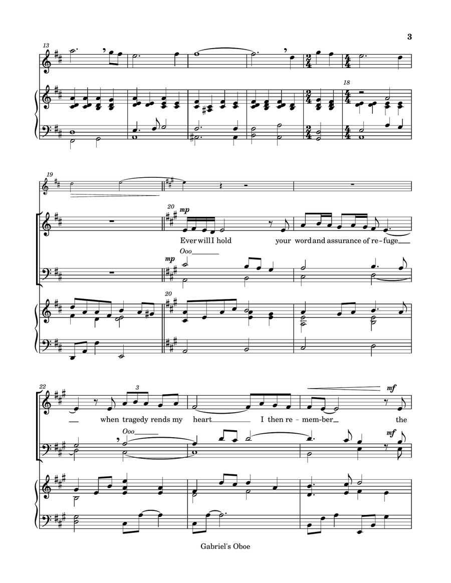Gabriel's Oboe Gabriel's Oboe 4-Part scores gallery preview page 3