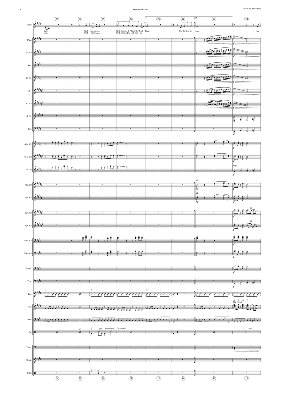 I Want To Break Free by Queen Concert Band - Digital Sheet Music page 4