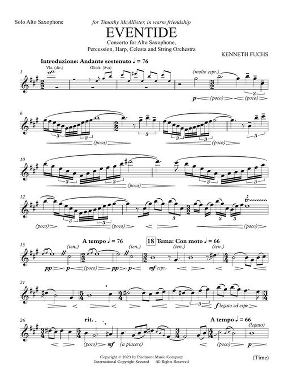 Eventide Eventide Alto Saxophone scores gallery preview page 6
