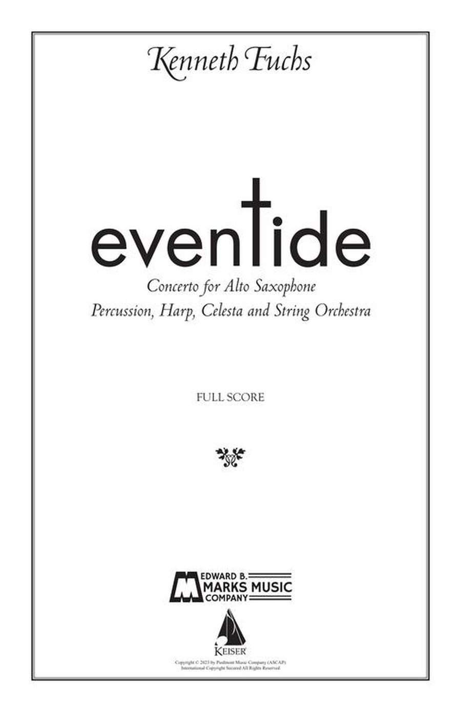 Eventide (Full Score) Eventide (Full Score) Alto Saxophone scores gallery preview page 2