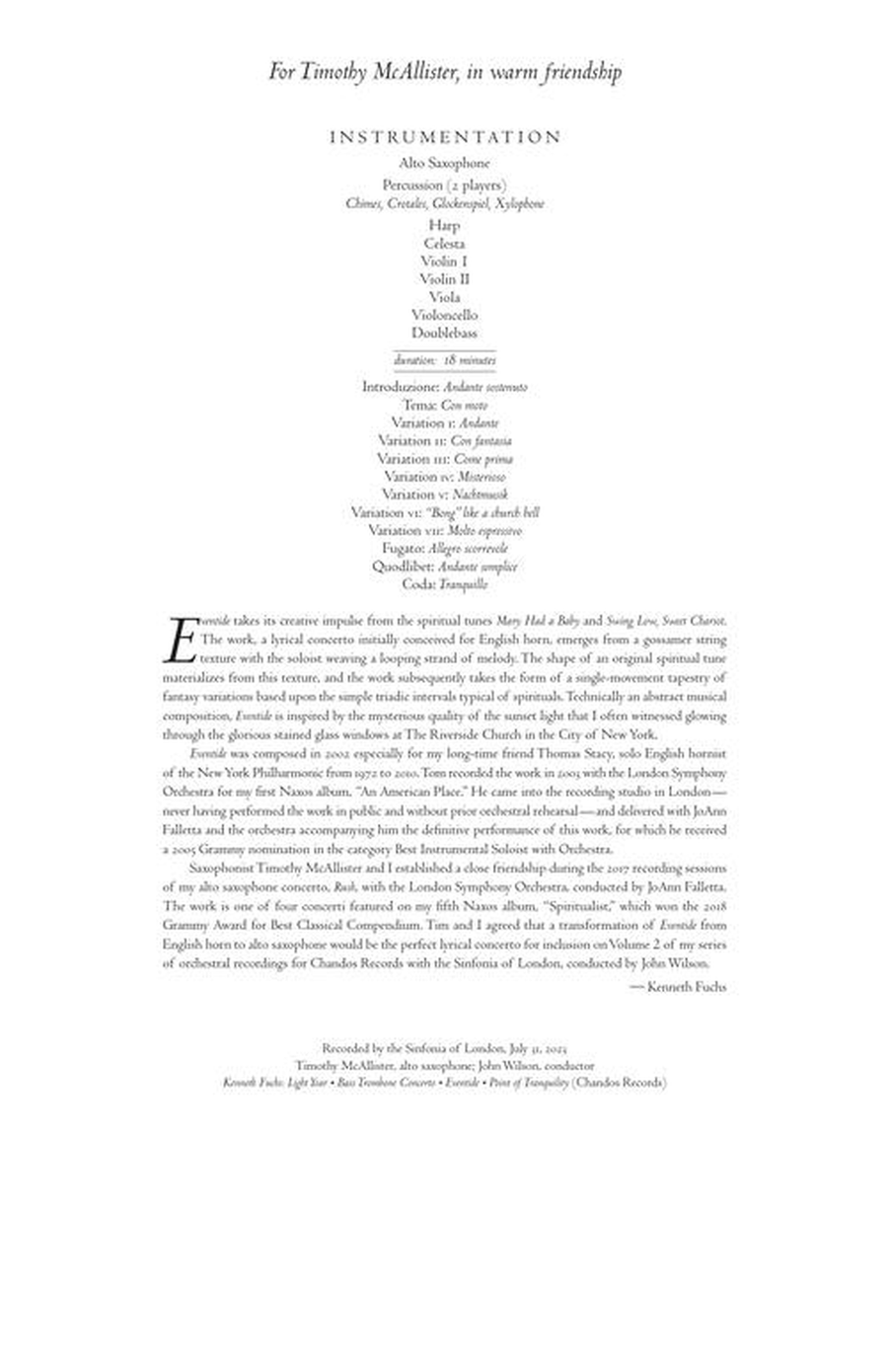Eventide (Full Score) Eventide (Full Score) Alto Saxophone scores gallery preview page 3