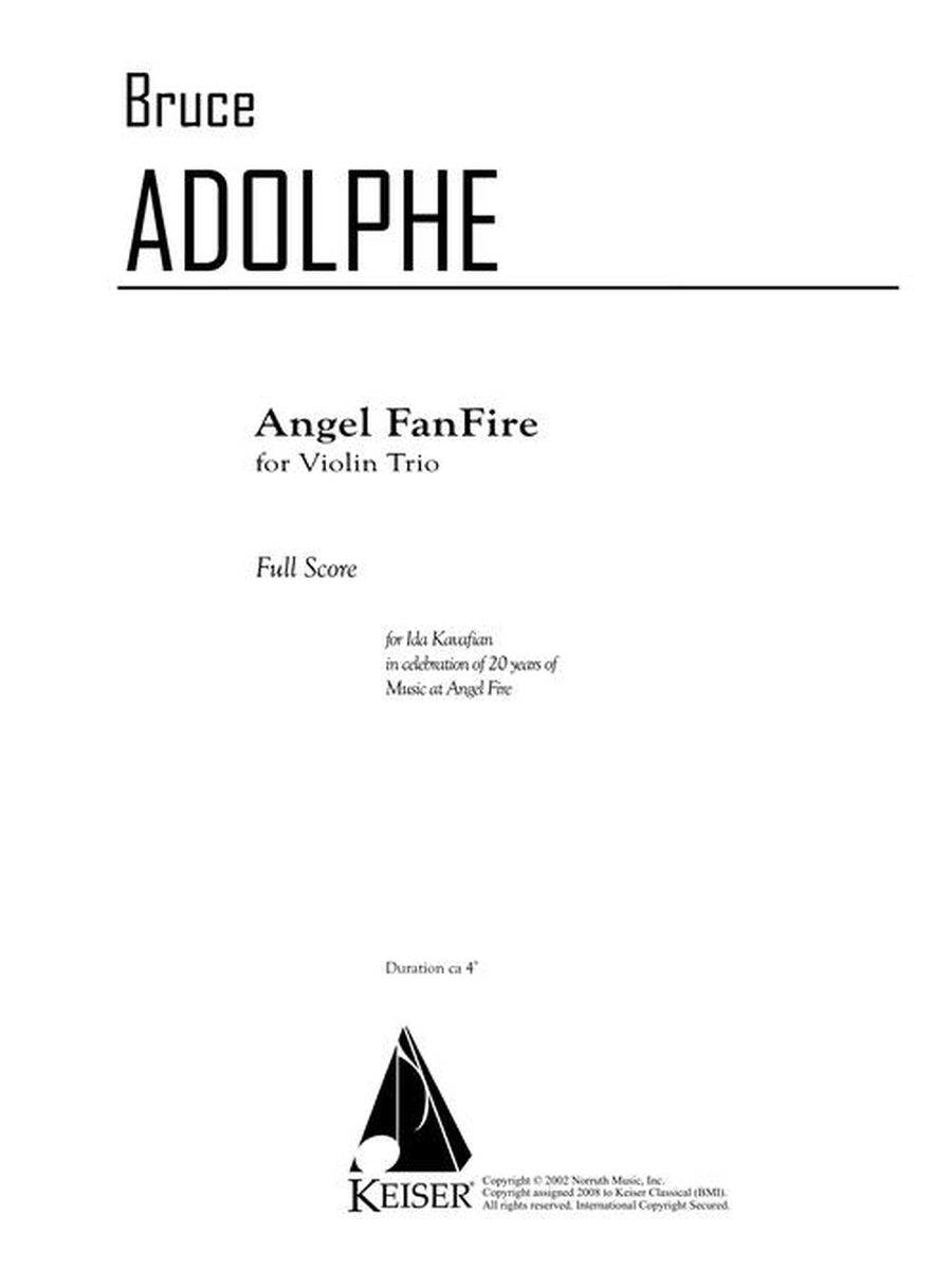 Angel Fanfire (Score and Parts) Violin scores gallery preview page 2