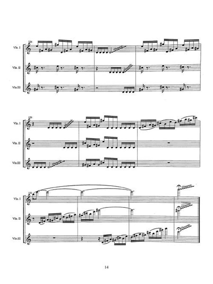 Angel Fanfire (Score and Parts) Violin scores gallery preview page 4