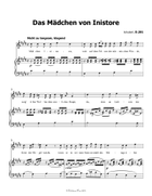 Das Madchen von Inistore, by Schubert, D.281, in c sharp minor Piano, Vocal scores gallery preview page 3