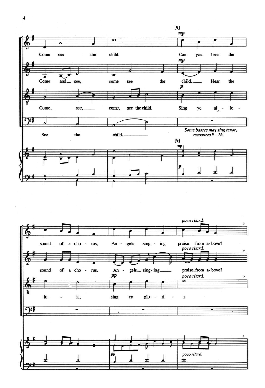 Come To The Stable, Shepherds (Downloadable) 4-Part scores gallery preview page 4
