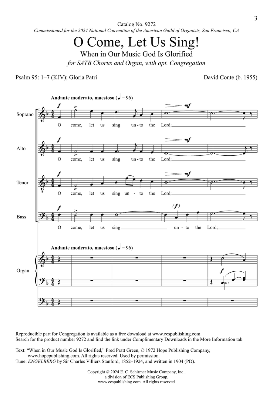 O Come, Let Us Sing 4-Part scores gallery preview page 3