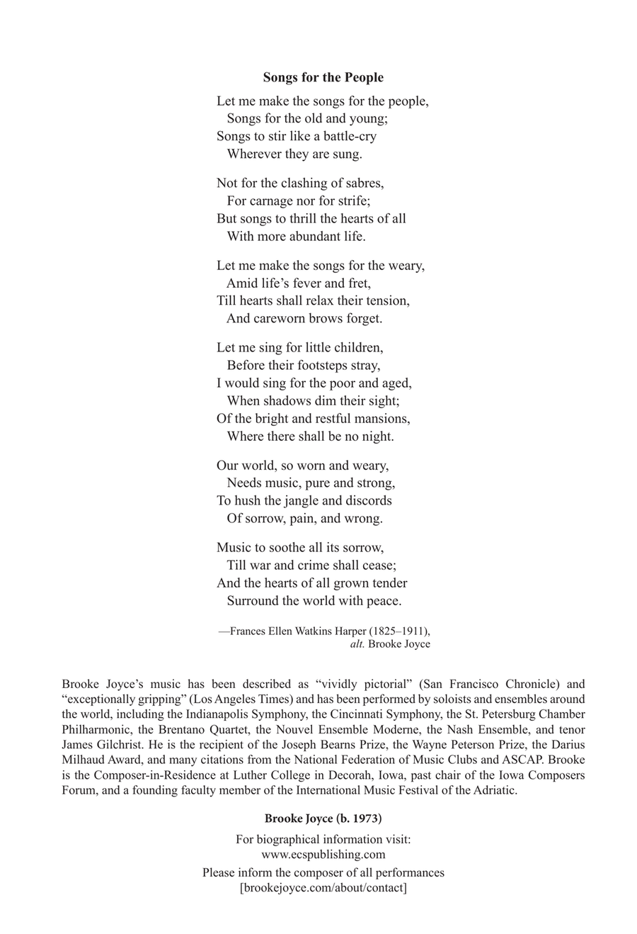 Songs for the People Songs for the People Divisi scores gallery preview page 2