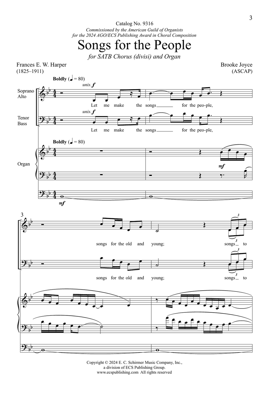 Songs for the People Songs for the People Divisi scores gallery preview page 3