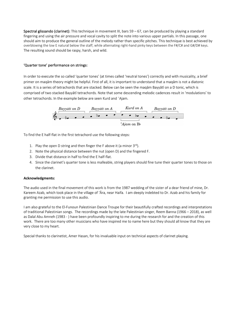 Palestinian Songs & Dances Clarinet scores gallery preview page 6