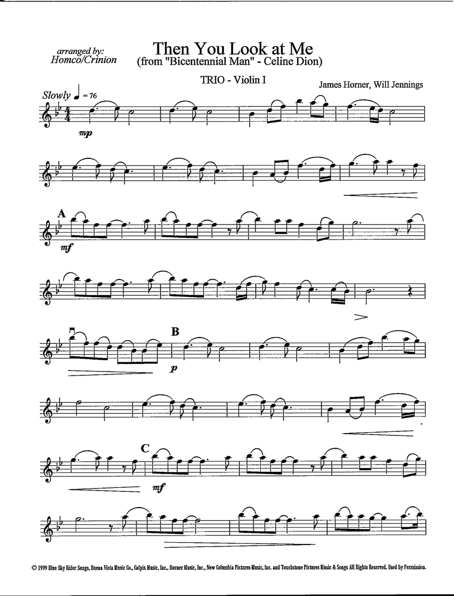 Then You Look At Me Then You Look At Me String Trio scores gallery preview page 2