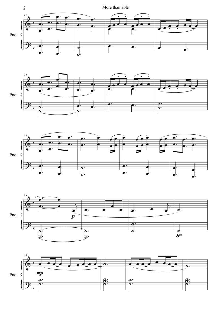 More Than Able Piano Solo scores gallery preview page 2