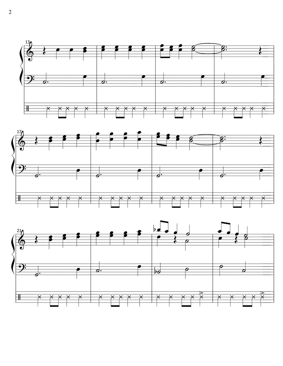 The Little Drummer Boy Piano scores gallery preview page 2