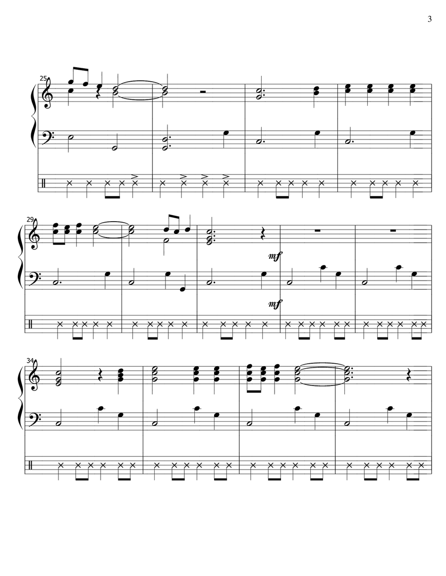 The Little Drummer Boy Piano scores gallery preview page 3