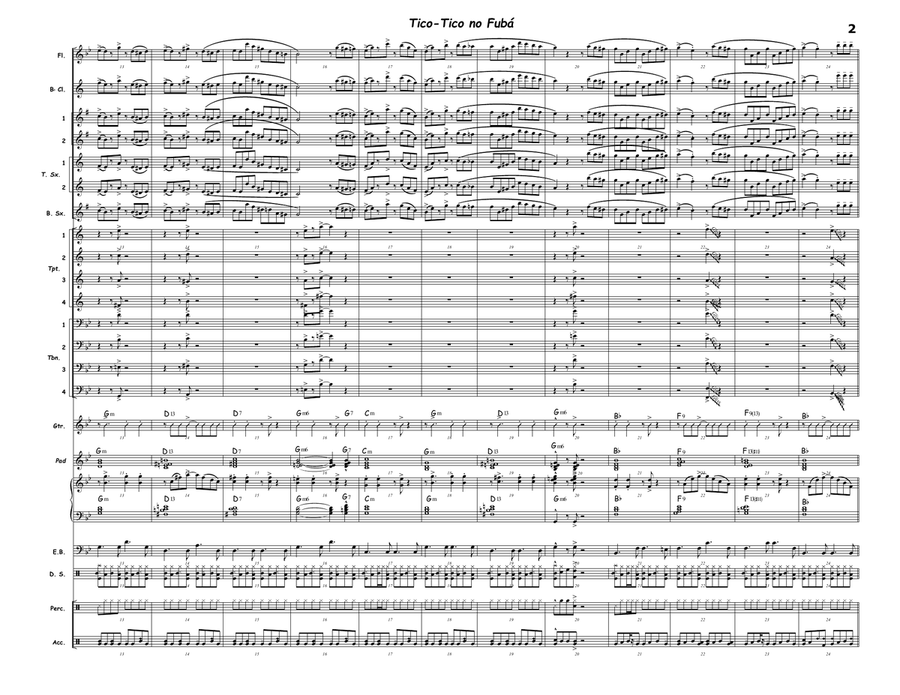 Tico-Tico no Fubá Jazz Ensemble scores gallery preview page 2
