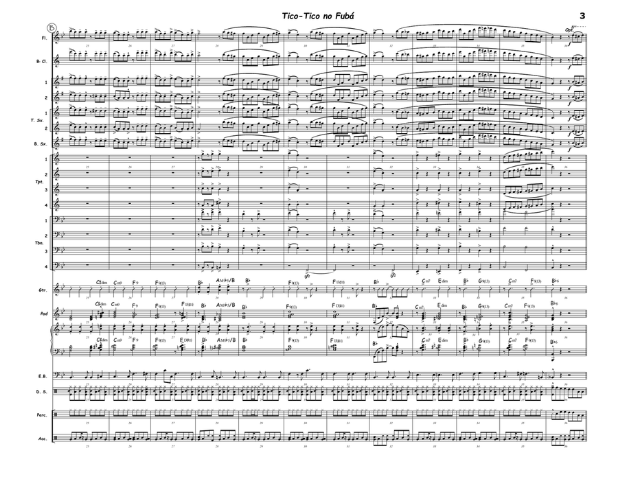 Tico-Tico no Fubá Jazz Ensemble scores gallery preview page 3