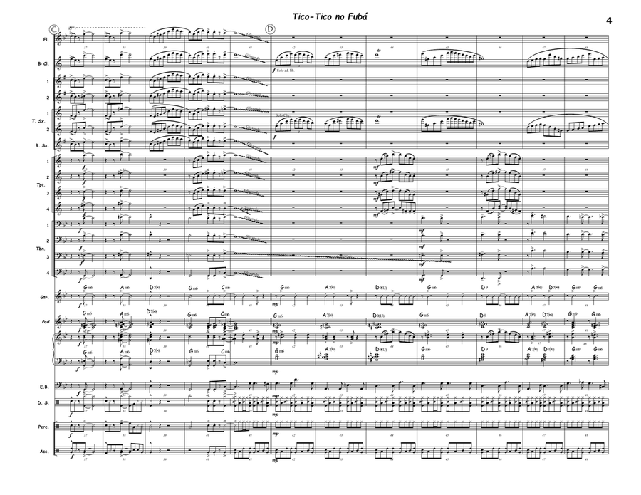 Tico-Tico no Fubá Jazz Ensemble scores gallery preview page 4