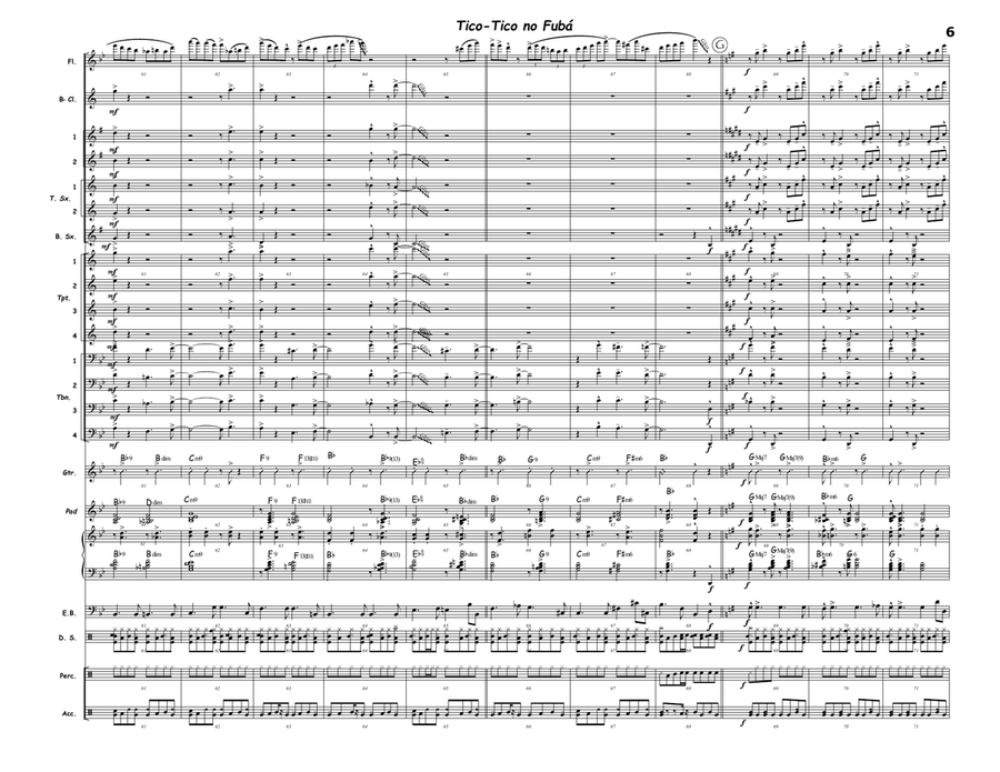 Tico-Tico no Fubá Jazz Ensemble scores gallery preview page 6