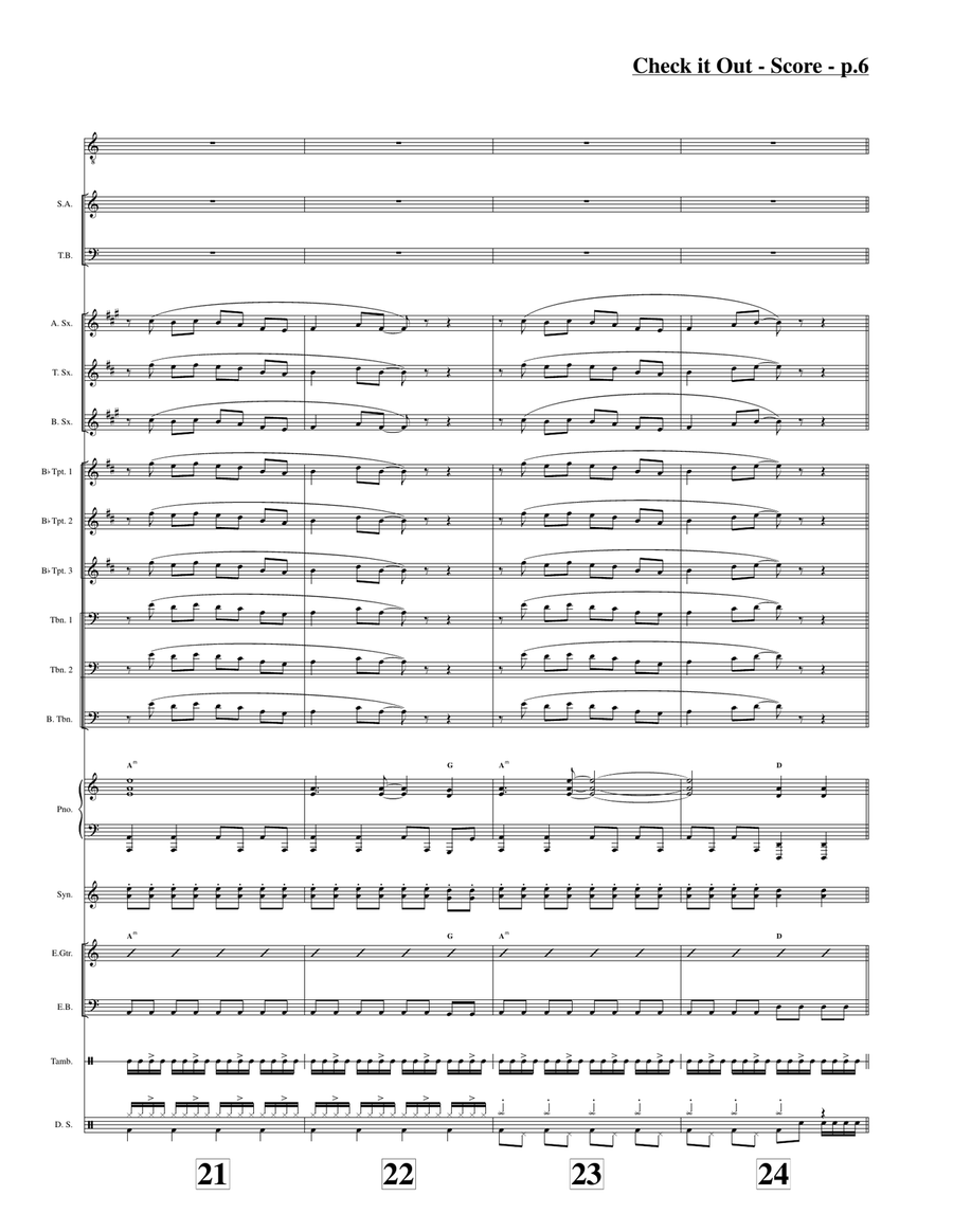 Check It Out Check It Out Jazz Ensemble scores gallery preview page 6