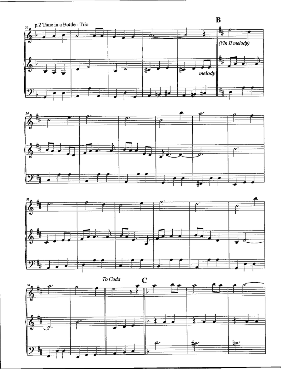 Time In A Bottle String Trio scores gallery preview page 3