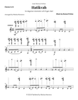 Hatikvah for beginner clarinetist with finger chart