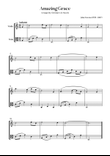 Amazing Grace - for Violin and Viola - Score and Parts