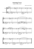 Amazing Grace - for Flute and Clarinet - Score and parts