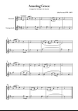 Amazing Grace - for French Horn and Trumpet - Score and Parts