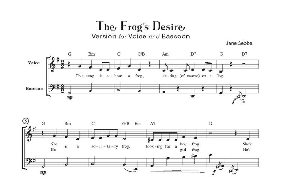 The Frog’s Desire for Voice and 1 or 2 Bassoon(s) Bassoon - Sheet Music page 4
