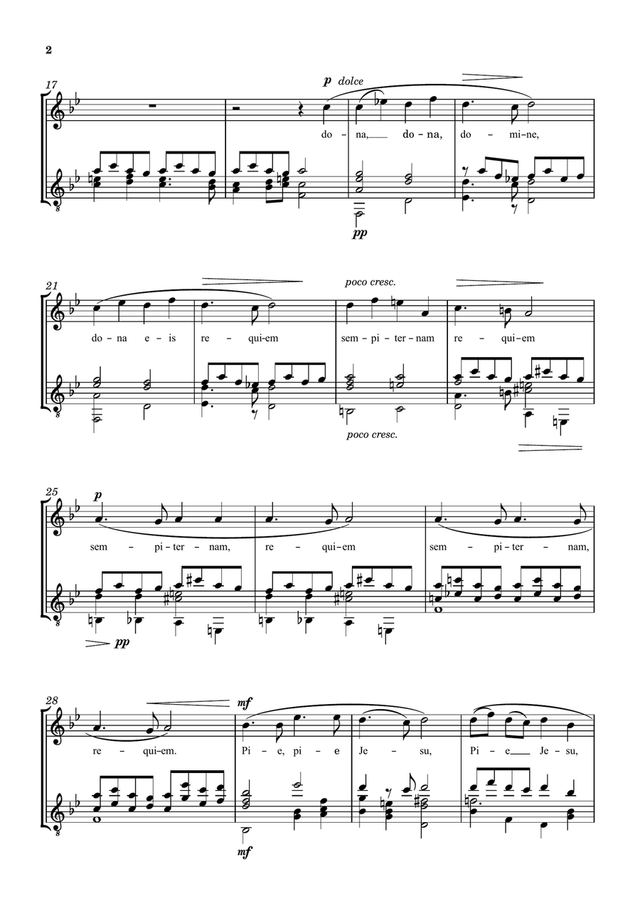 PIE JESU [GABRIEL FAURÉ] FOR SOPRANO AND GUITAR Acoustic Guitar scores gallery preview page 3