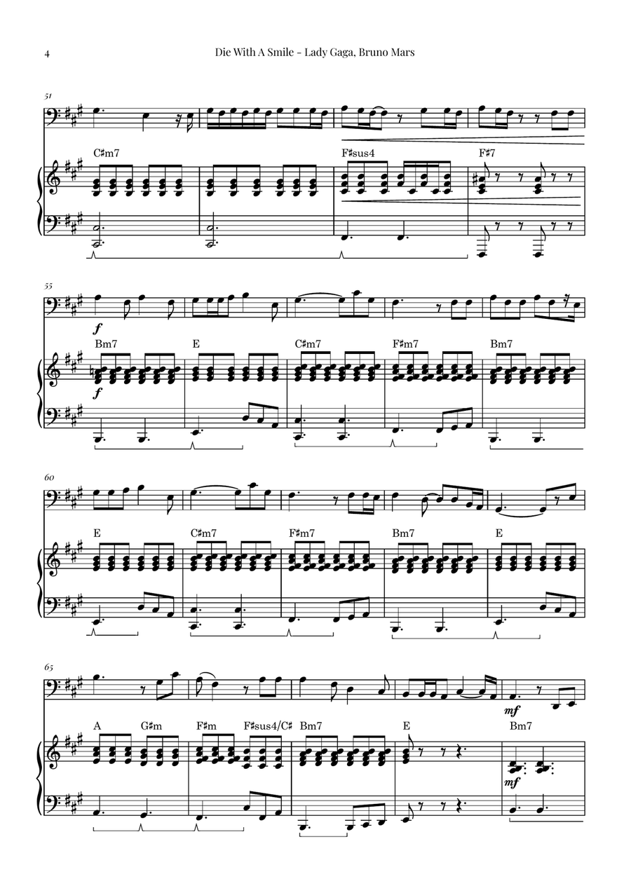 Die With A Smile Die With A Smile Chamber Music scores gallery preview page 4