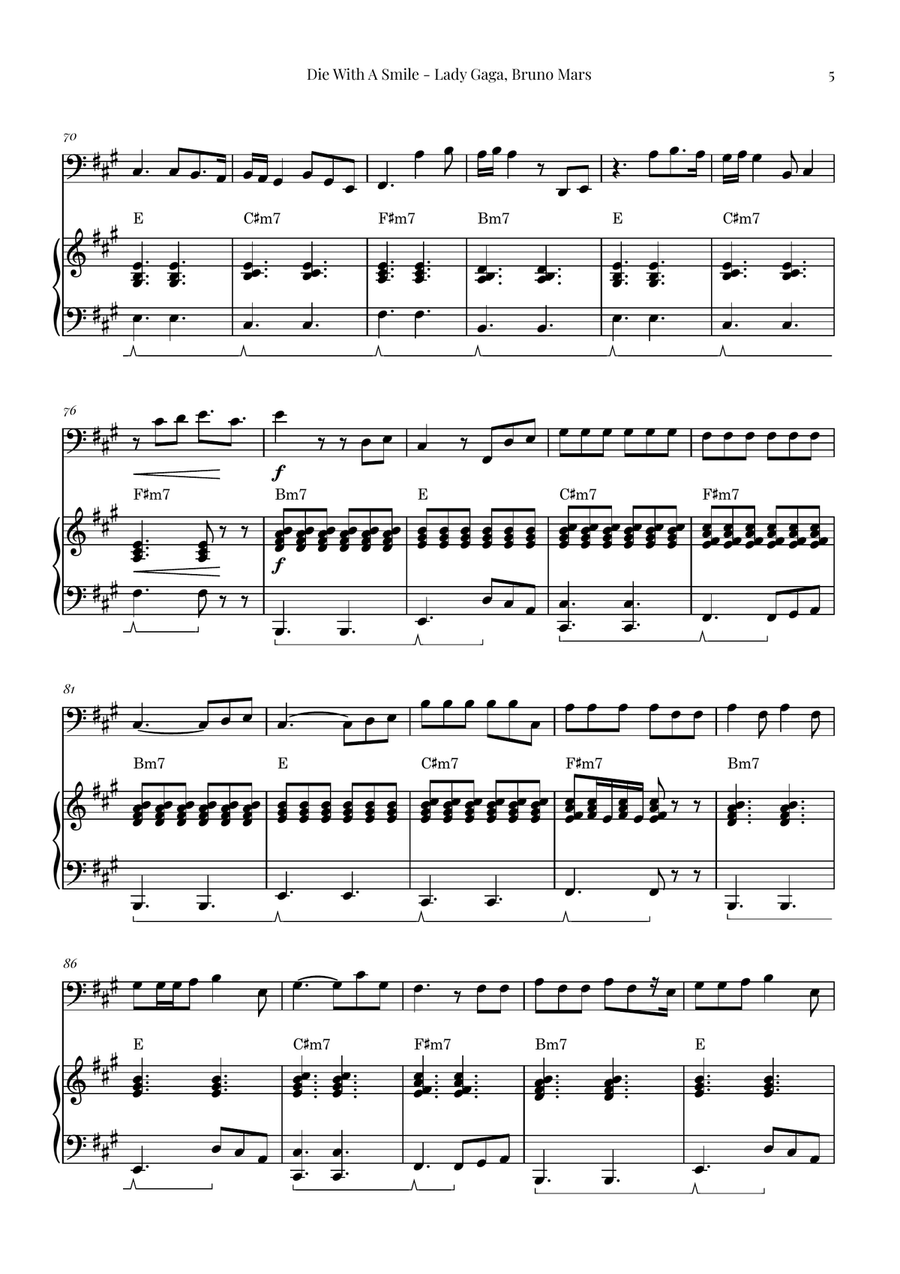 Die With A Smile Die With A Smile Chamber Music scores gallery preview page 5