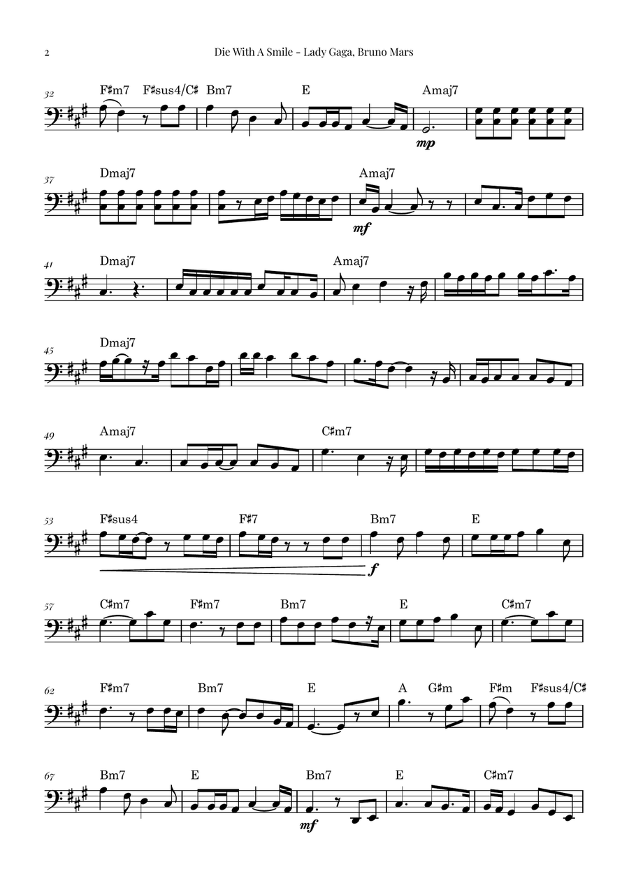 Die With A Smile Chamber Music scores gallery preview page 2