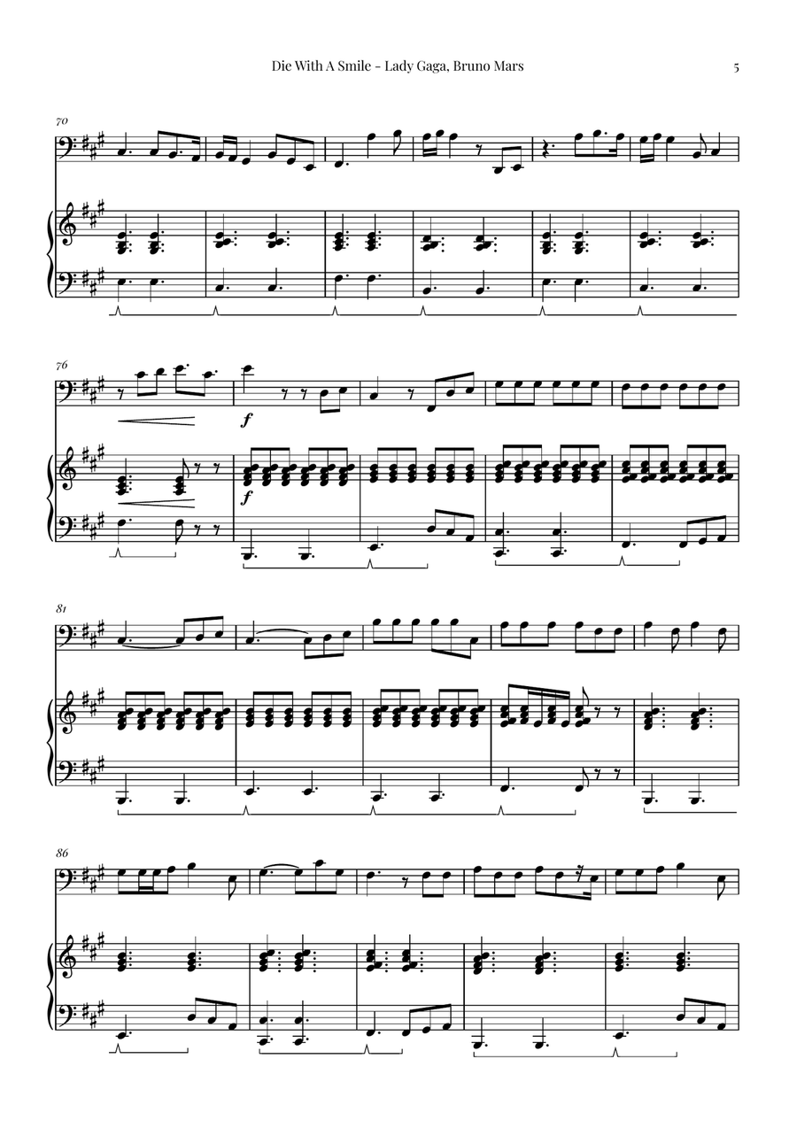 Die With A Smile Die With A Smile Chamber Music scores gallery preview page 5