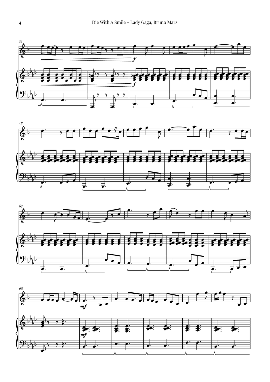 Die With A Smile Die With A Smile Chamber Music scores gallery preview page 4