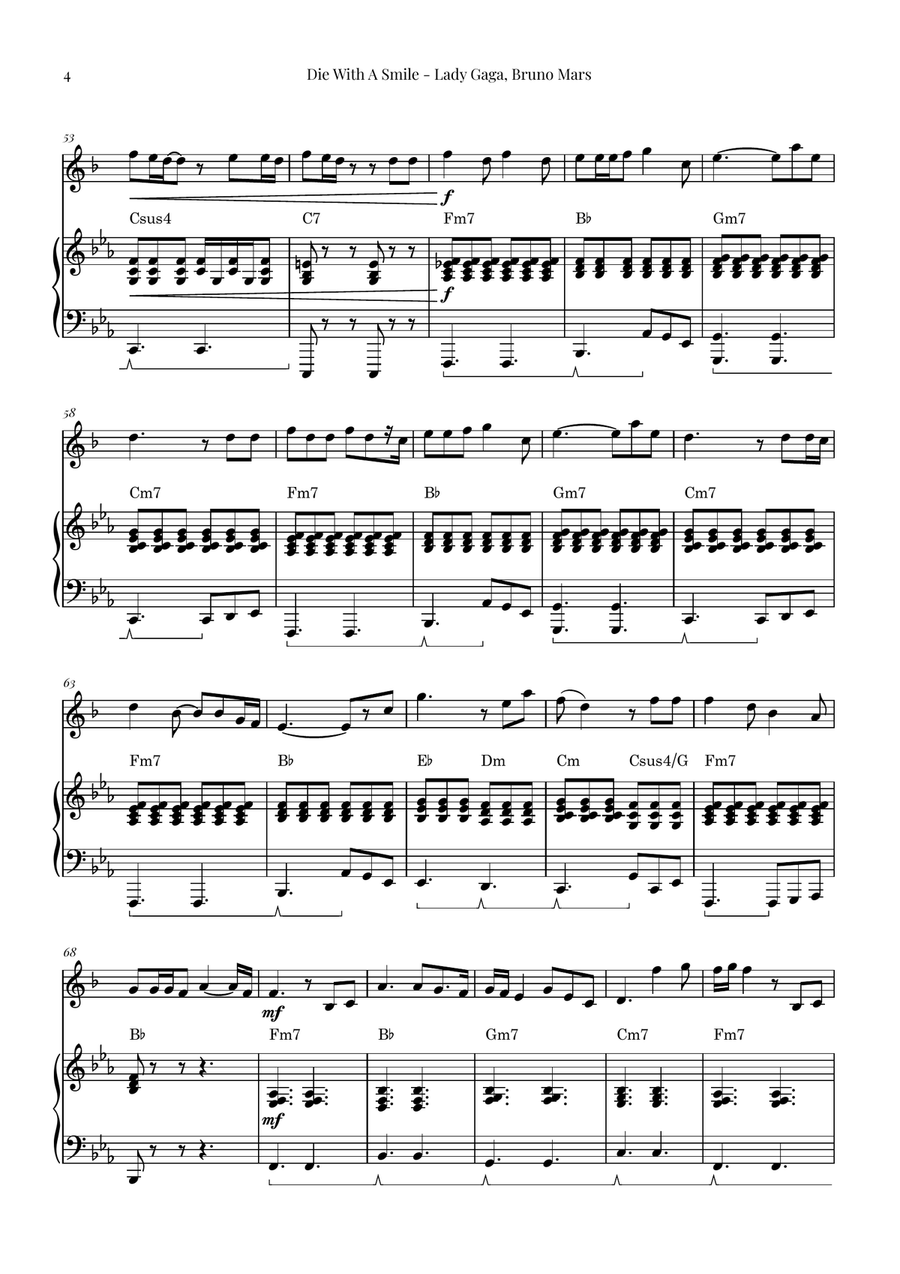 Die With A Smile Die With A Smile Chamber Music scores gallery preview page 4