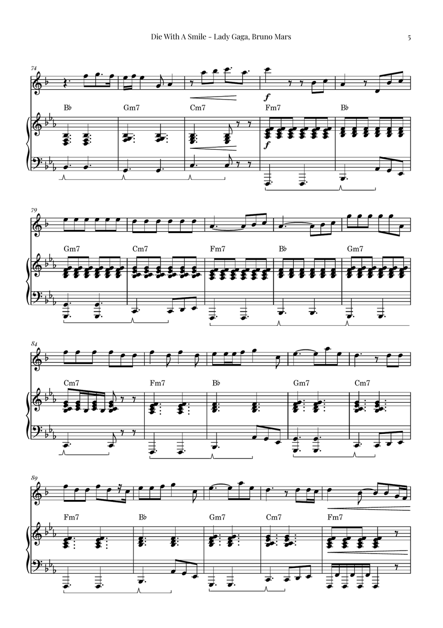 Die With A Smile Die With A Smile Chamber Music scores gallery preview page 5
