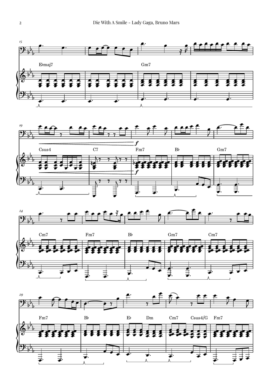 Die With A Smile Die With A Smile Chamber Music scores gallery preview page 2